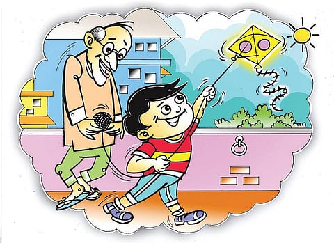 சித்திரக்கதை: தாத்தா தந்த பட்டம்!