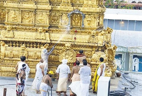 திருப்பதியில் ஆழ்வார் திருமஞ்சன சேவை