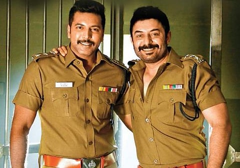 போகன் அப்டேட்: பாடகராக அறிமுகமாகும் அரவிந்த்சாமி