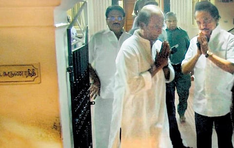 கருணாநிதியுடன் ரஜினிகாந்த் சந்திப்பு