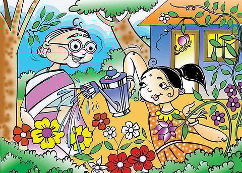 சித்திரக்கதை: பாடம் படித்த பூஞ்செடிகள்