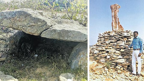 ஆருப்பள்ளி மலையில் 2500 ஆண்டுகளுக்கு முந்தைய கற்திட்டை, கற்குவை கண்டுபிடிப்பு