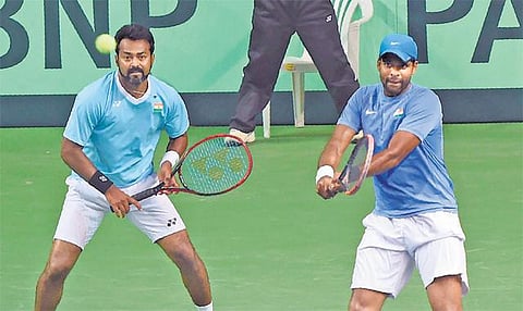 டேவிஸ் கோப்பை டென்னிஸ்: லியாண்டர் பயஸ், விஷ்ணுவர்தன் ஜோடி தோல்வி