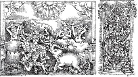 அற்புதக் கதை சொல்லும் அழகான சிற்பங்கள் 16: யானையைக் காப்பாற்ற வந்த பெருமாள்