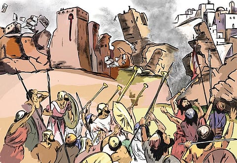 பைபிள் கதைகள் 38: மண்ணில் சரிந்த மதில்கள்