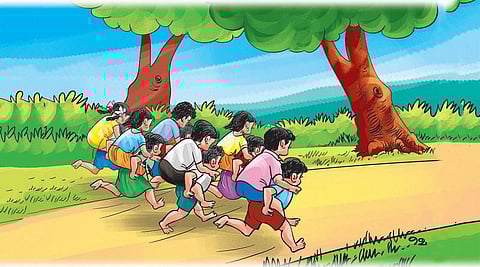 தினுசு தினுசா விளையாட்டு: உப்புமூட்டை தூக்கி