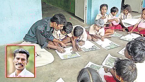 ஓவியம் கற்றுத்தர குழந்தைகளை தேடிச் செல்லும் கலைஞர்: ஓராண்டில் 18 மாவட்டங்களில் 3,248 பேருக்கு பயிற்சி