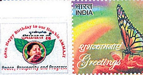 ஜெ.வுக்கு அஞ்சல் தலை வெளியிட்ட தொண்டர்