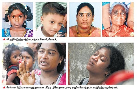 வடபழனி தீ விபத்து: ஆறுதல் கூறாமல் சென்ற அமைச்சர்; ஆதங்கப்பட்ட உறவினர்கள்