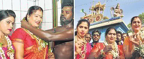 கூவாகம் கூத்தாண்டவர் கோயில் திருவிழா: ஏராளமான திருநங்கைகள் வழிபாடு