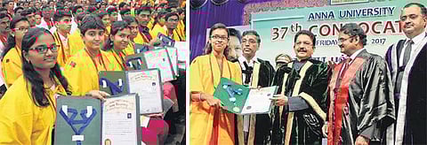 அண்ணா பல்கலைக்கழக பட்டமளிப்பு விழா: 64 பேருக்கு தங்கப் பதக்கம் வழங்கினார் ஆளுநர் - மாநிலம் முழுவதும் இந்த ஆண்டு 2 லட்சம் பேர் பட்டம் பெறுகின்றனர்