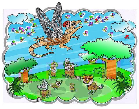 சின்னஞ்சிறு கதை: வானத்தில் பறந்த பல்லி!