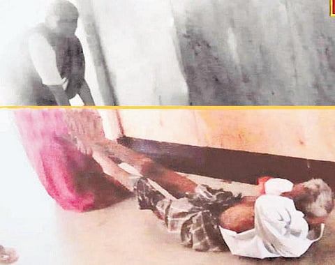 வீல் சேர் மறுக்கப்பட்டதால் 71 வயது கணவரை இழுத்துச் சென்ற மனைவி: கர்நாடக அரசு மருத்துவமனையில் அவலம்