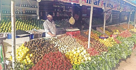 சாரல் காலத்தை முன்னிட்டு அரியவகை பழங்கள் குற்றாலத்தில் குவிந்தன