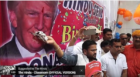 ட்ரம்பின் பிறந்தநாளை கொண்டாடிய இந்து சேனா