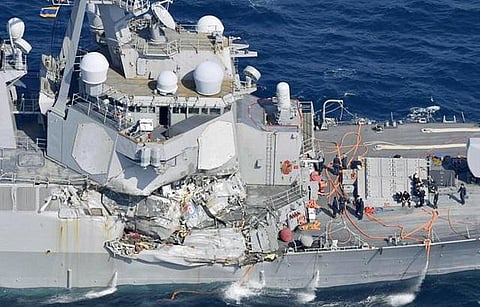 ஜப்பானில் அமெரிக்க கடற்படை கப்பல் விபத்து: 7 பேர் மாயம்