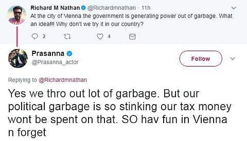 குப்பையிலிருந்து மின்சாரம்: ஒளிப்பதிவாளரின் கேள்வியும், பிரசன்னாவின் சாட்டையடி பதிலும்