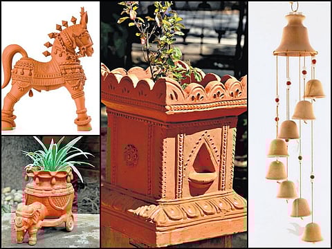 வீட்டை அழகாக்கும் சுடுமண் சிற்பங்கள்