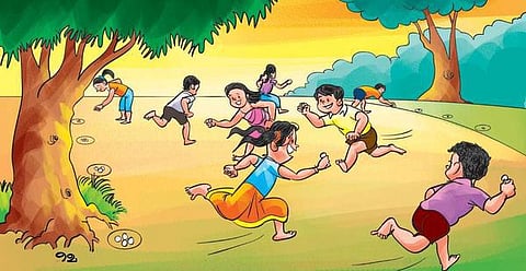 தினுசு தினுசா விளையாட்டு: கல் சேகரித்தல்