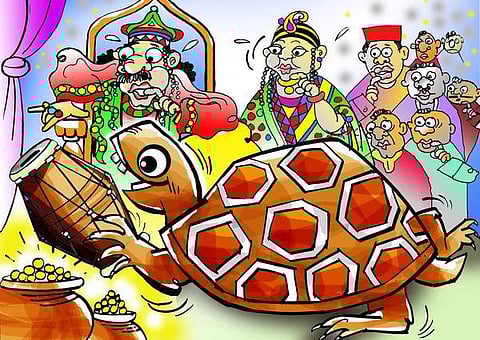 நைஜீரிய நாட்டுப்புறக் கதை: ஆமையும் மாய மத்தளமும்