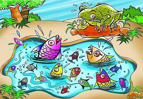 கதை: குட்டையைப் பிரித்த மீன்கள்