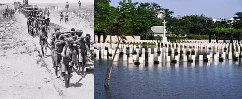 மழை நீர் தேங்கியுள்ள போர் வீரர்கள் கல்லறை: கவனிப்பாரற்று கிடப்பதாக குற்றச்சாட்டு