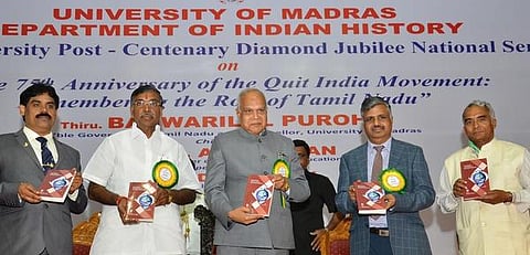 ‘வெள்ளையனே வெளியேறு’ இயக்கத்தில் தமிழகம் முக்கிய பங்காற்றியது: ஆளுநர் பன்வாரிலால் புரோஹித் பெருமிதம்