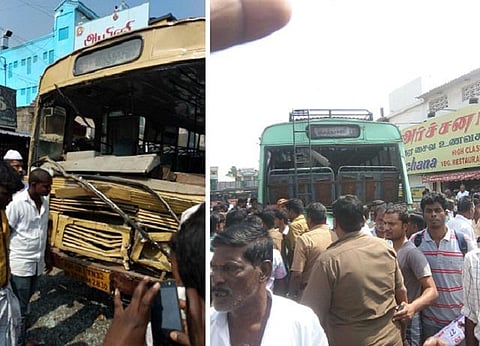 விருத்தாசலத்தில் தற்காலிக ஓட்டுநர் இயக்கிய அரசுப் பேருந்து மோதி ஒருவர் பலி: 4 பேர் காயம்