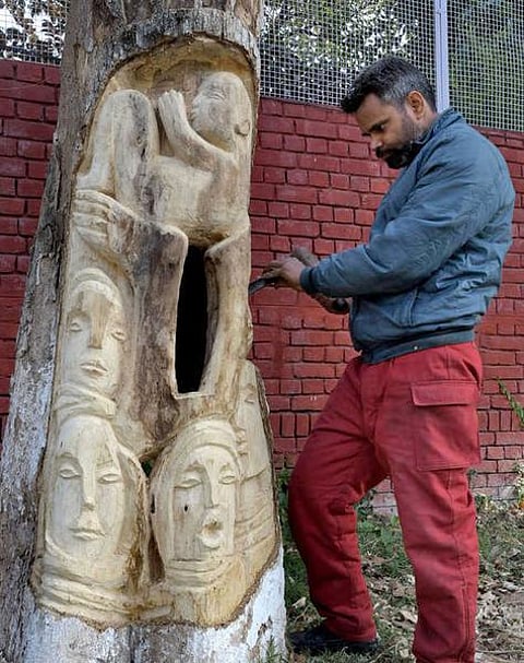 பட்ட மரத்தில் துளிர்த்த கலை