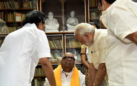 இந்தியாவின் மிக மூத்த அரசியல் தலைவர்களில் ஒருவர் கருணாநிதி: மோடி வாழ்த்து