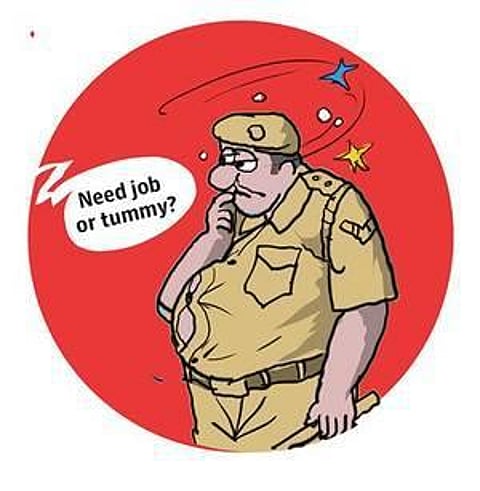 தொப்பையைக் குறைக்காவிட்டால் அபராதம்: கர்நாடக போலீஸ் ஏடிஜிபி உத்தரவு