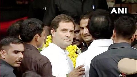 திமுக தலைவர் கருணாநிதி மறைவுக்கு ராகுல் காந்தி நேரில் அஞ்சலி