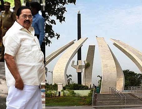 மெரினா அண்ணா சதுக்கத்தில் உடல் அடக்க இடம்: துரைமுருகன் நேரில் ஆய்வு