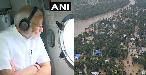 கேரளாவில் வெள்ளப் பாதிப்பு இடங்களைப் பார்வையிட்டார் மோடி: நிவாரணப் பணிகளுக்கு ரூ.500 கோடி ஒதுக்கீடு