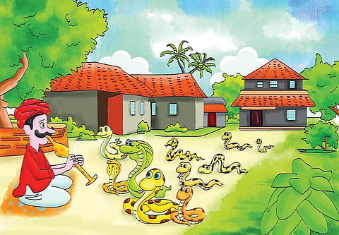 கதை: பாம்புக்குத் தடை விதித்த ராஜா!