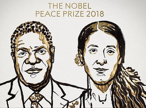 அமைதிக்கான நோபல் பரிசு அறிவிப்பு: டெனிஸ் முக்வேஜா, நாடியா முராத் வென்றனர்