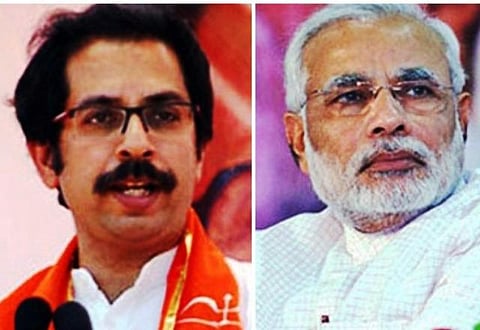 வானில் பறந்த பாஜகவை தரையிறக்கிய மக்கள்: சிவசேனா விளாசல்