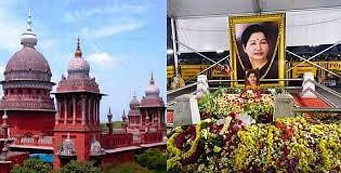ஜெயலலிதாவுக்கு மெரினாவில் நினைவிடம் அமைக்க தடை இல்லை: மனுவை தள்ளுபடி செய்தது உயர் நீதிமன்றம்