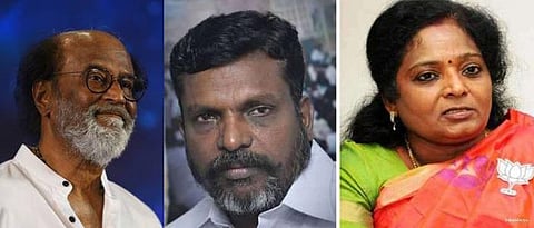 ‘யாருக்கும் ஆதரவு இல்லை’ - ரஜினி அறிவிப்பு: தமிழிசை, திருமாவளவன் பதில்