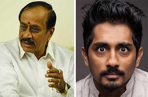 தேசத்துக்கு எதிராக நடிக்க வேண்டாமே! - சித்தார்த்துக்கு எச்.ராஜா பதிலடி