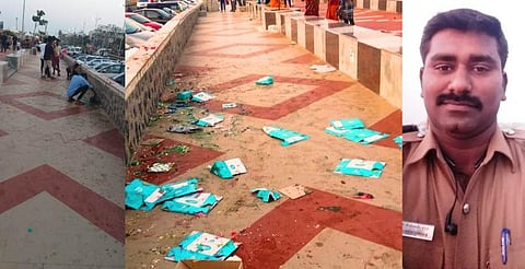 சென்னை பிறந்தநாள் கொண்டாட்டத்தில் கடற்கரையை குப்பையாக்கிய இளைஞர்கள்: காவலர் கொடுத்த நூதன தண்டனை, குவியும் பாராட்டு