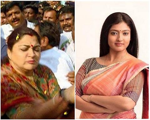 குஷ்பு பளார் விட்ட விவகாரம்: காயத்ரி ரகுராம் சந்தேகம்