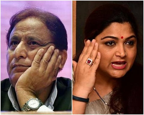 நீங்கள் மனித குலத்துக்கு ஒரு இழுக்கு: ஆசம்கான் பேச்சுக்கு குஷ்பு காட்டம்