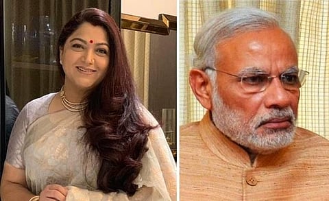 நிறம், சாதி, இனம் பார்க்காமல் சேவை செய்வீர்கள் என நம்புகிறேன்: மோடிக்கு குஷ்பு வாழ்த்து