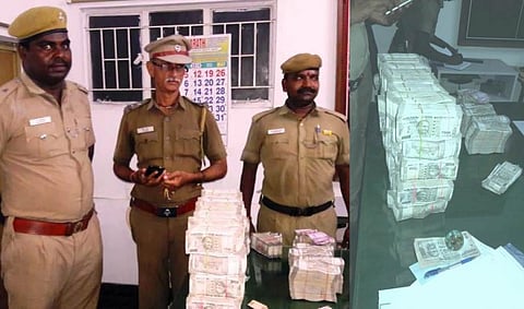 தொழிலதிபர் வீட்டில் ரூ.1.56 கோடி கொள்ளை; போலீஸைப் பார்த்தது மிரண்ட கொள்ளையன்: சாலையில் வீசிவிட்டு ஓட்டம்