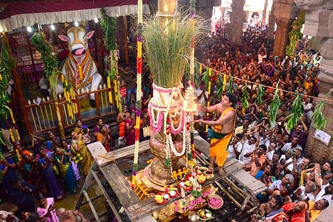 நெல்லையப்பர் கோயில் ஆனிப் பெருந்திருவிழா கொடியேற்றத்துடன் தொடக்கம்: திரளான பக்தர்கள் பங்கேற்பு