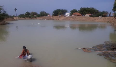 திருப்புல்லாணி அருகே மழை நீரை சேமித்ததால் வறட்சியிலும் தாகம் தணிக்கும் ஊருணி
