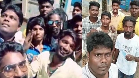 மிரட்டல் டிக்டாக் காணொலி வெளியிட்ட நபர்களை வாழ்த்திப்பாட வைத்த போலீஸார்