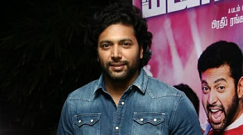 'கோமாளி' பத்திரிகையாளர் சந்திப்பில் ஜெயம் ரவி.