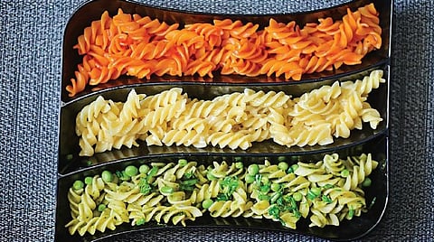 தலைவாழை: மூவண்ண பாஸ்தா (மூவண்ணத்திலும் ருசிக்கலாம்)